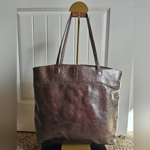 Coach Laura Metallic Bronze Leather Logo Tote Bag. - Picture 9 of 9